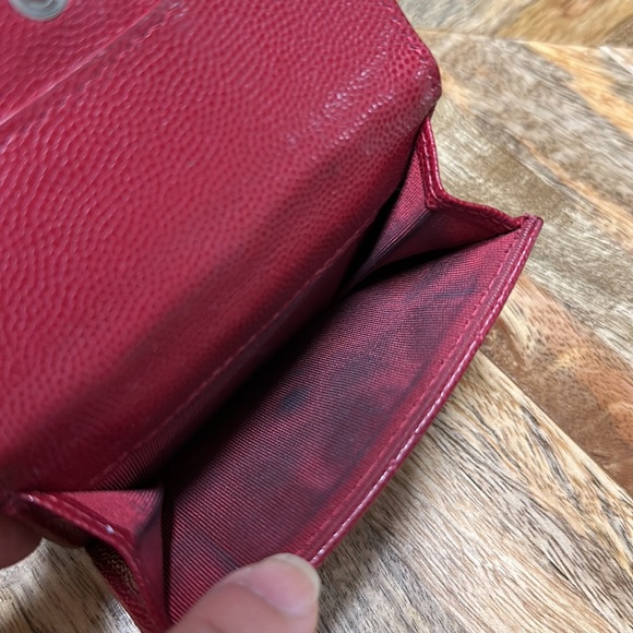 Chanel Trifold Compact Wallet Dual Side - Deep Red - Picture 7 of 16